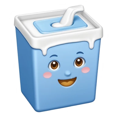 brique de lait sans visage bleu  sticker