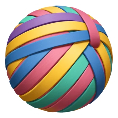 A Rubber Band Ball. sticker