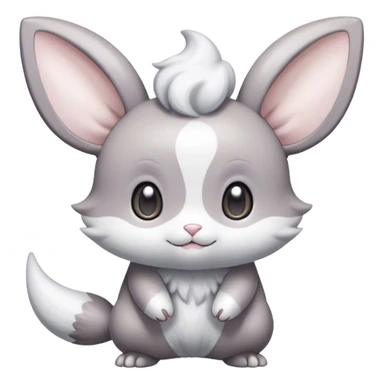 Shiny Minccino-Espurr-Cinccino-creature-hybridi sticker