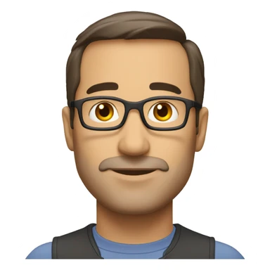 monsieur 45 ans brune visage clair directeur sticker