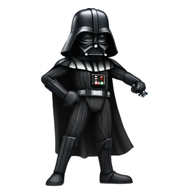 Darth Vader with a saber staff and a menacing look  sticker