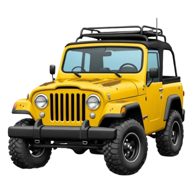 jeepster commando without top with straight flat hood sticker