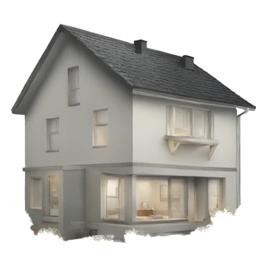 modern scandinavian house sticker