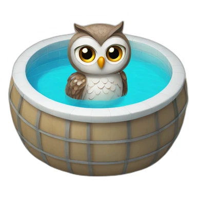 owl-in-the-swimming-pool sticker