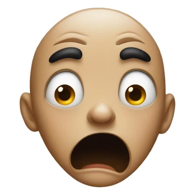 Horrified scared face sticker