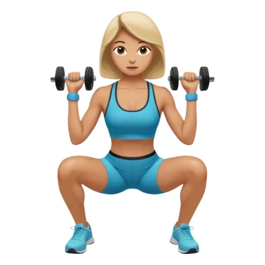 woman doing squat sticker