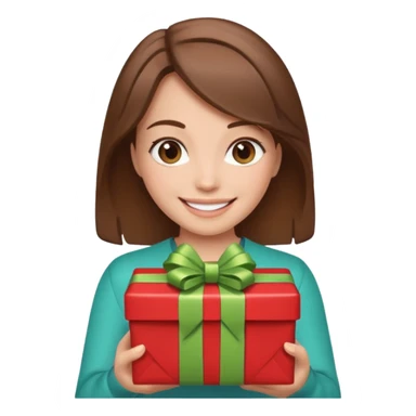 Single women with gift  sticker