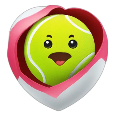 saint valentines day tennis ball sticker