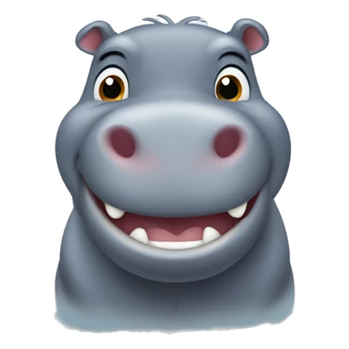 Happy hippopotamus  sticker