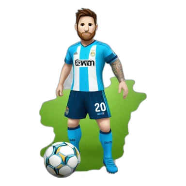 Messi avec le maillot de l'OM  sticker