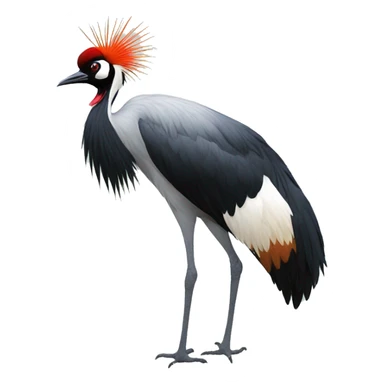 Black crowned crane sticker
