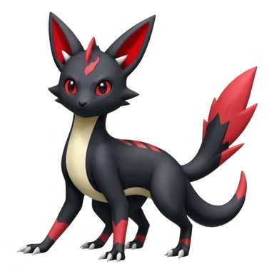 Sneasel-Salandit-Zangoose-Genesect-Umbreon-fusion-hybrid, full body sticker
