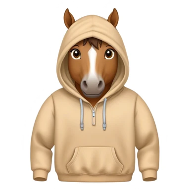Horse with a hoodie sticker