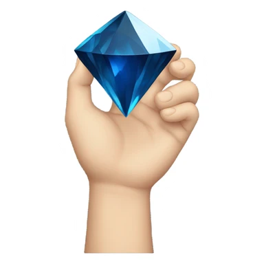 dark blue diamond in hand sticker