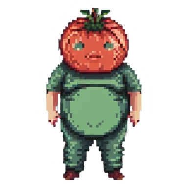 pregnant man with tomato belly sticker