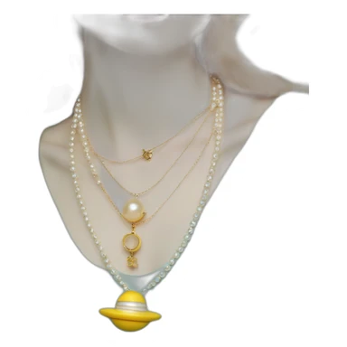A pearl vivienne westwood saturn necklace sticker