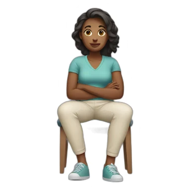 Woman sit down sticker