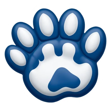 Penn state nittany lion paw in blue and white sticker