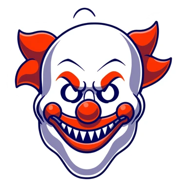 scary clown sticker
