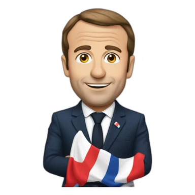 macron partout en france sticker