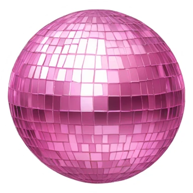Baby pink mirrorball sticker