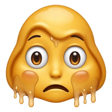 emoji face combining eye rolling, melting effect, and unimpressed expression, blending elements of 🙄 🫠 and 😒 sticker