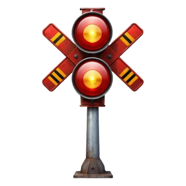 Railroad crossing light sticker