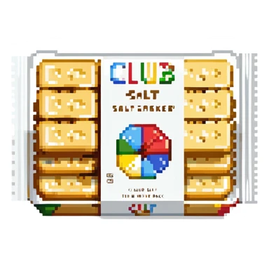 Club Social salt cracker pack sticker