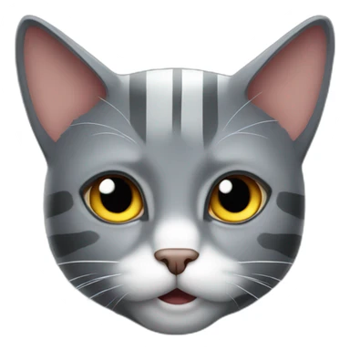 a grey cat as captain america sticker