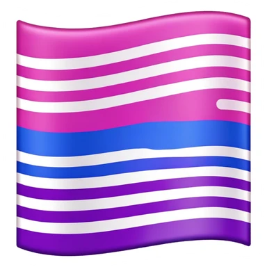 Bisexual pride flag with pink, purple, and blue horizontal stripes sticker