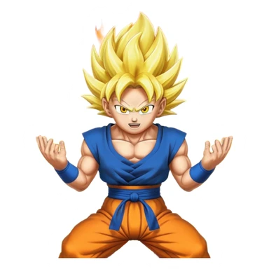Text Attack in Saiyan style from Dragon Ball sticker