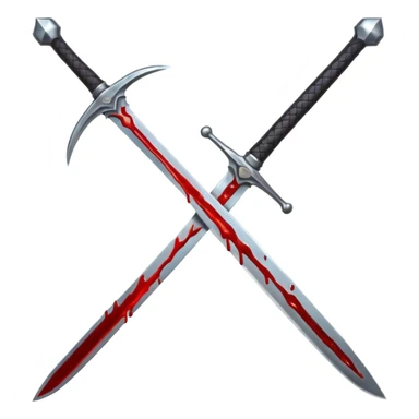 iron greatsword changed to steel, blade perfectly vertical, brightened and polished metal, realistic steel look, original shape, blood dripping from the tip sticker