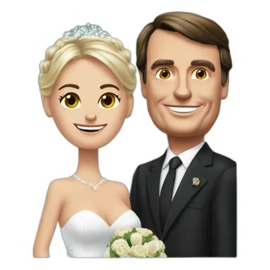 Jair Bolsonaro marrying Donald trump sticker