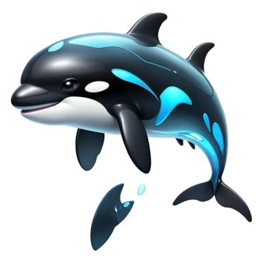 dystopian cybernetic android orca sticker