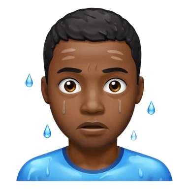 Drowning black man sticker