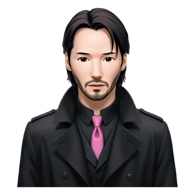 Keanu Reeves Neo Matrix pink sticker