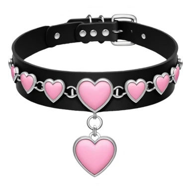 BLACKPINK-inspired gothic choker ,  hearts, black and pink, cute,  sticker
