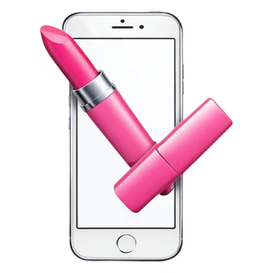 pink lip phone sticker