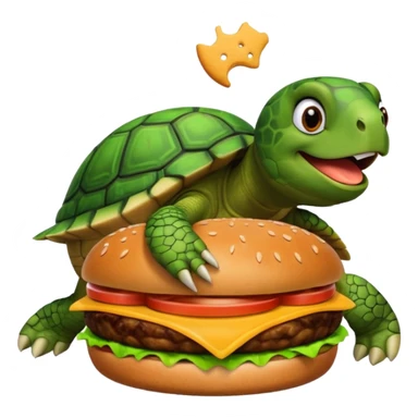 See Turtle eat burger sticker