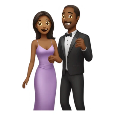 a man singing with her girlfriend\ sticker