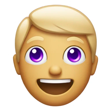 A wink emoji with Purple Heart eyes sticker