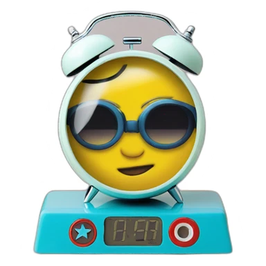 Funny superheroes modern alarm clock for kids sticker