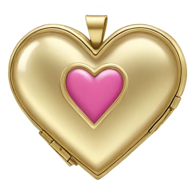 open heart shaped locket  sticker