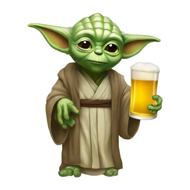 Yoda drink à beer  sticker