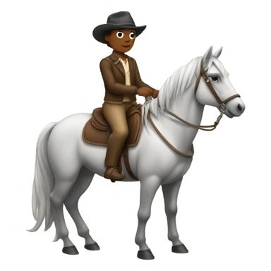 Una persona montada encima de un caballo sticker