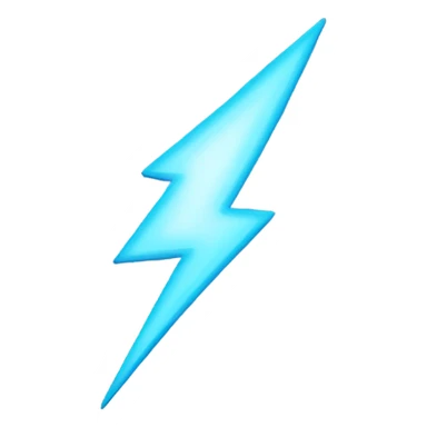  light blue lighting bolt sticker
