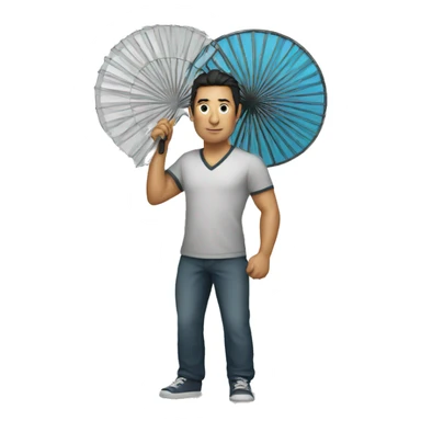 standing fan sticker