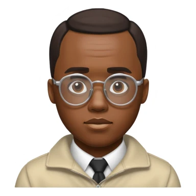 diddy with glasses but white skintone sticker