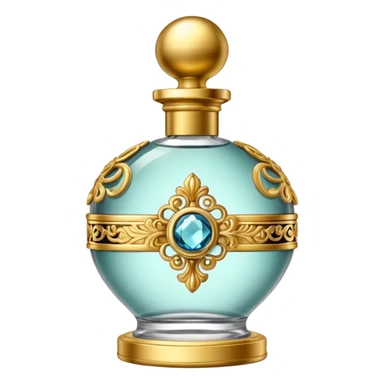 bottle of perfume gold exquisite large takes all the space

 sticker
