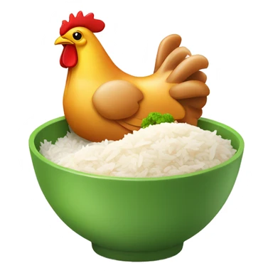chicken and veggies with rice bowl sticker